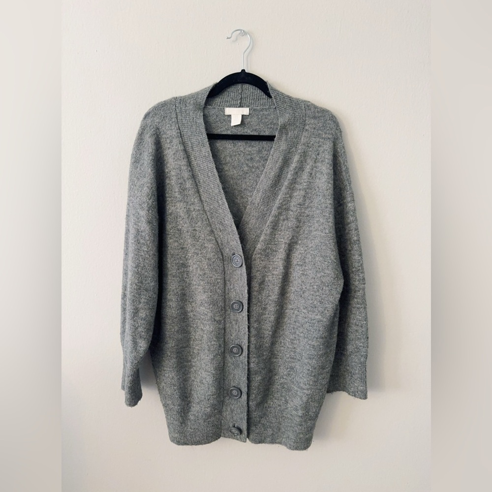 H&M Oversized Cardigan in Charcoal